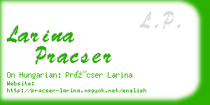 larina pracser business card